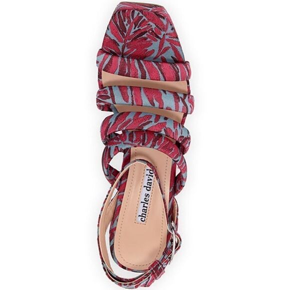 Charles David Judy Platform Wedge Floral Sandals - Picture 3 of 10